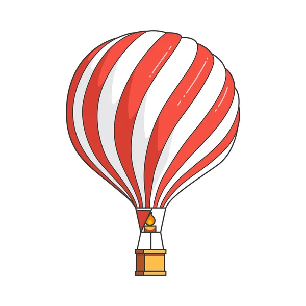 Ballon à air chaud couleur isolé sur fond blanc pour agence de voyage, motivation, développement des affaires, carte de vœux — Image vectorielle