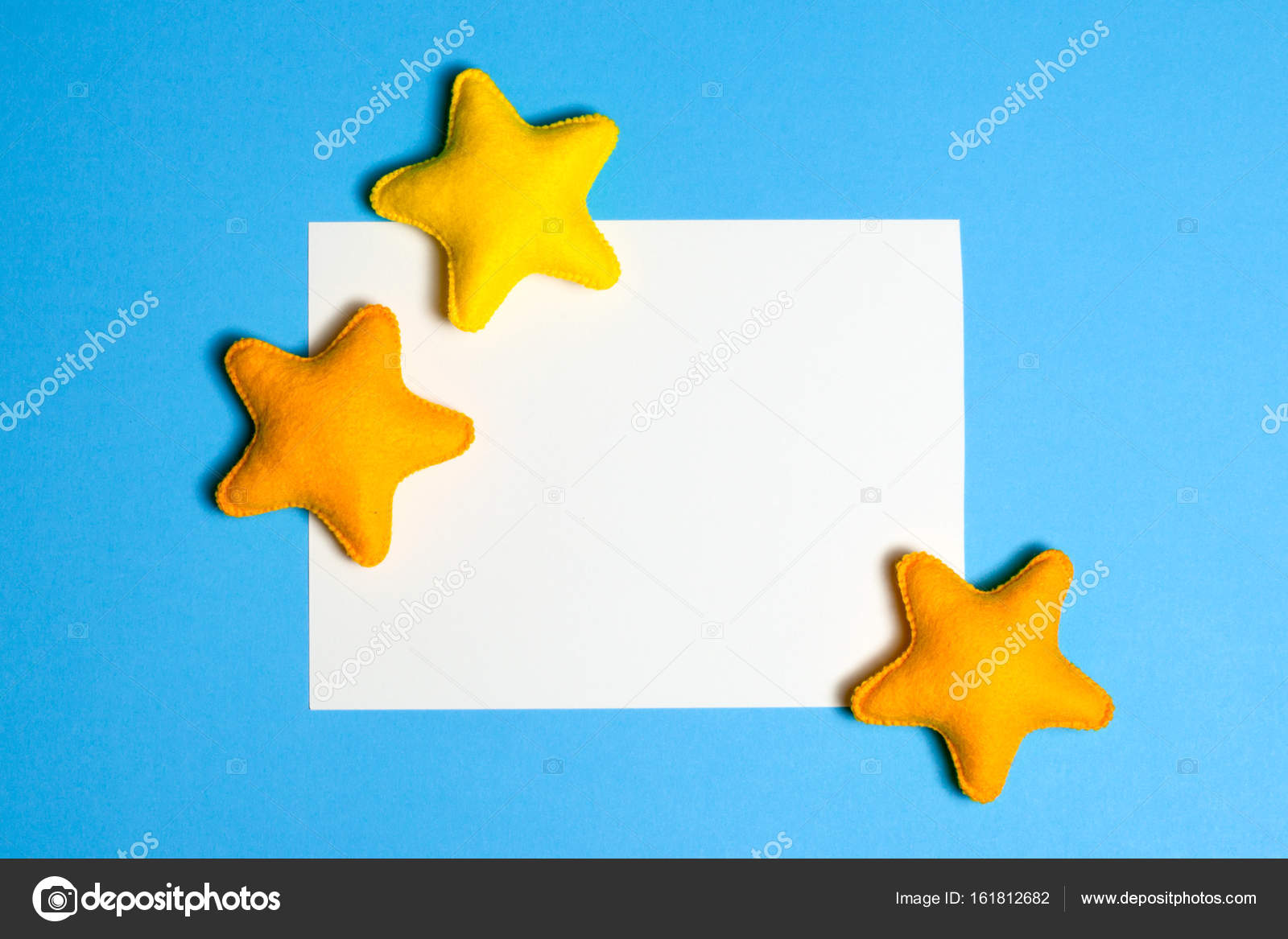 étoiles Craft Jaune Bleu Ciel Avec Cadre Fond Jouets De