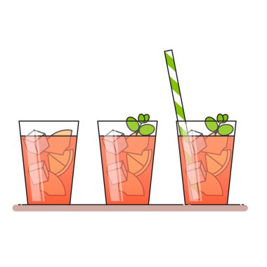 Limonata meyve dilimleri ile şeftali, buz ve saman ile cam demek, limon ve şeftali kesti. Beyaz arka plan üzerinde izole.