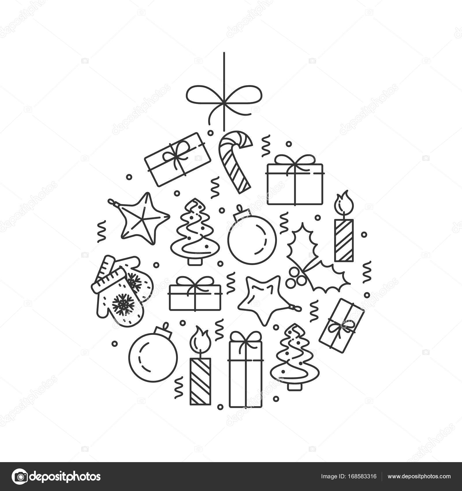 Bannière Horizontale De Noël Avec Arbre Cadeaux