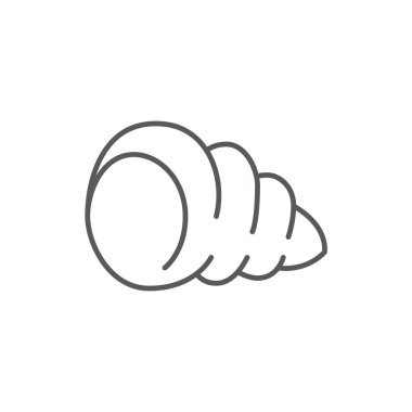 Kabuklu deniz ürünleri satırı düzenlenebilir piksel mükemmel simgesi beyaz arka plan üzerinde izole.