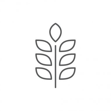 Kulak buğday düzenlenebilir ince çizgi simgesi beyaz arka plan üzerinde izole. Organik tarım öğesinin piksel mükemmel basit sembol.