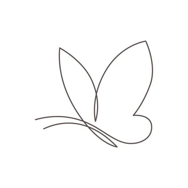 Butterfly Continuous Line Vector Illustration Butter Fly Made Single Editable — Stock Photo, Image