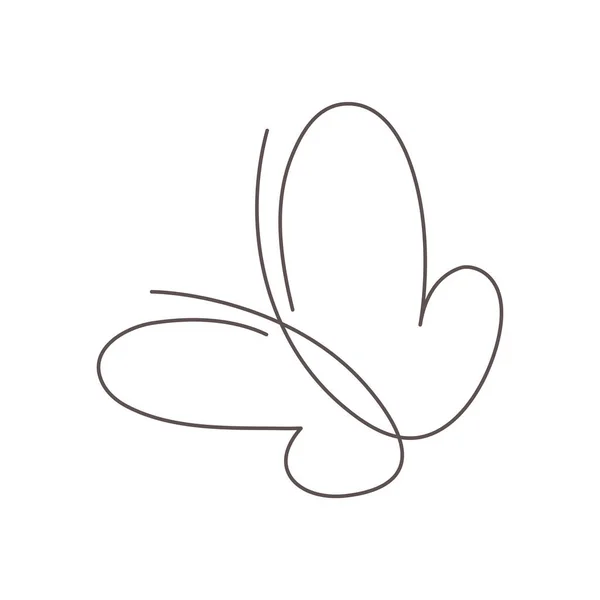 나비의 일러스트 버터파리는 하나의 경로로 만들어 졌습니다 로고와 문신을 실루엣을 — 스톡 사진