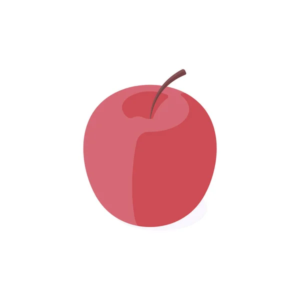 Illustration vectorielle isométrique pomme rouge. Plat 3d fruits mûrs pour une alimentation saine et concept de régime . — Image vectorielle