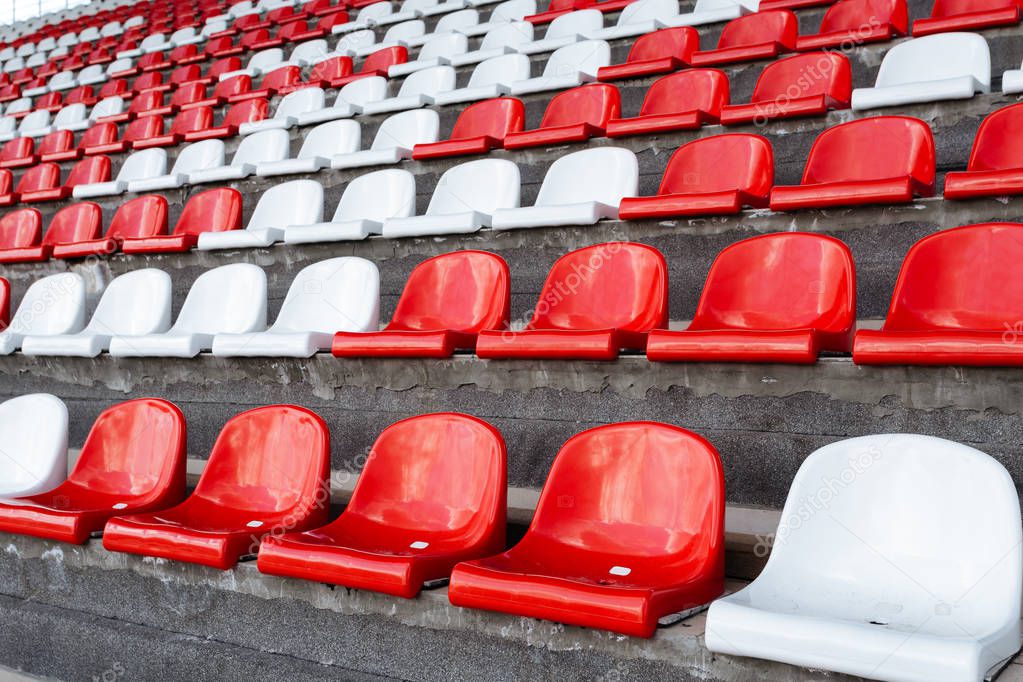 Empty seats in the stands of the race track
