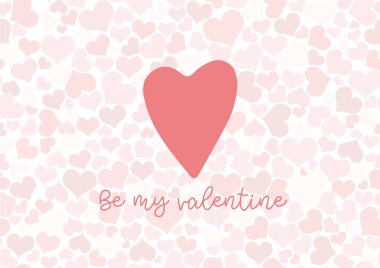 Sevgililer arka plan kalp ve metin ile pembe renk