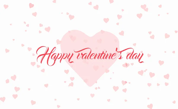 Valentin szív és a szöveg háttér pink színű — Stock Vector