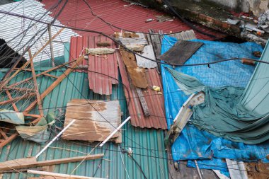 karışıklık renkli kirli çatı, doku, arka plan