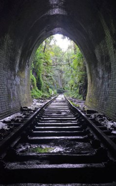 Terk edilmiş tarihi tren tünel
