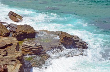 Kayalık sahil kıyısında Nsw, Avustralya