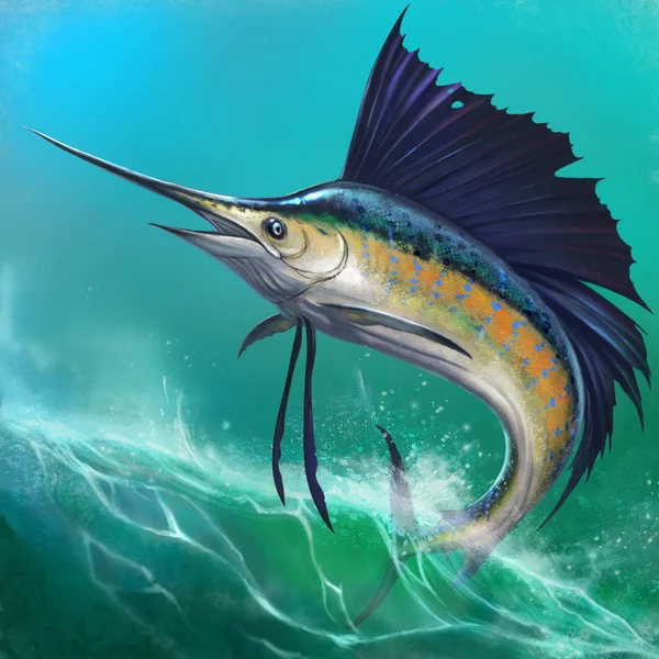 Sailfish την κύμα — Φωτογραφία Αρχείου