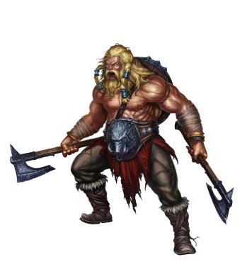 Viking berserker beyaz