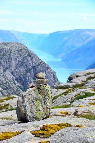 Fiord Norwegii: widok z pupit rock — Zdjęcie stockowe