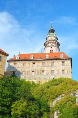 Bir uçurum Cesky Krumlov kale kule