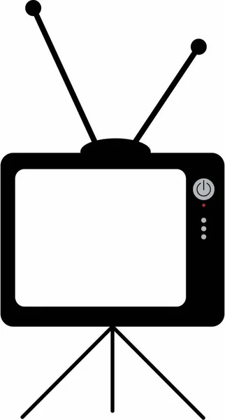 TV-Vektor schwarz / weiß — Stockvektor