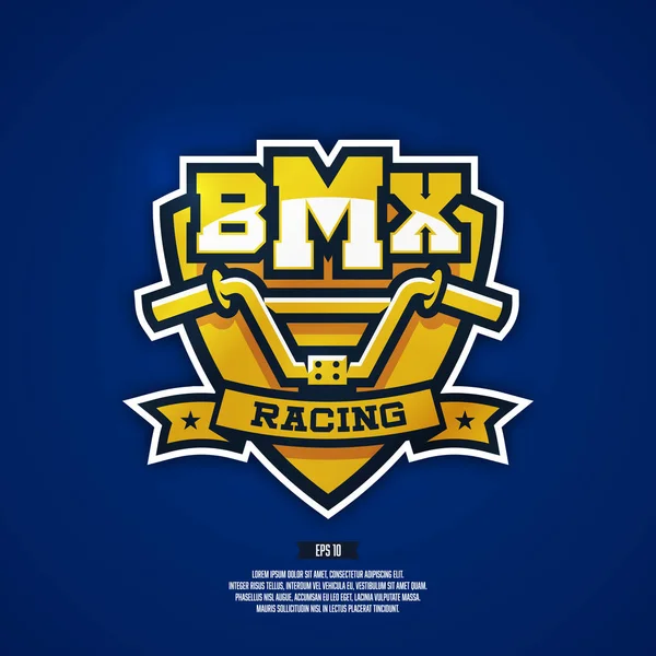 BMX logo de carreras . — Archivo Imágenes Vectoriales