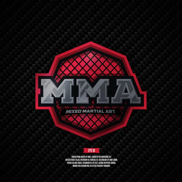 Logo de MMA. Signo de arte marcial mixto . — Archivo Imágenes Vectoriales