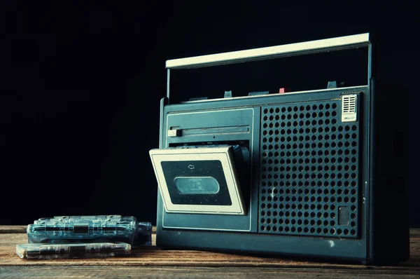 Radio y cassette antiguos — Foto de Stock