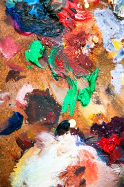 Çok renkli closeup arka plan yağ boyalar