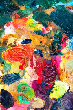 Çok renkli closeup arka plan yağ boyalar