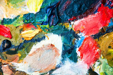 Çok renkli closeup arka plan yağ boyalar