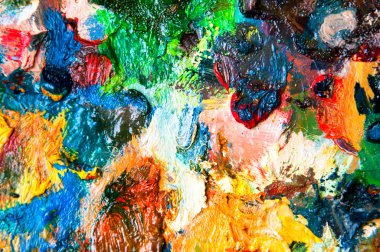 Çok renkli closeup arka plan yağ boyalar
