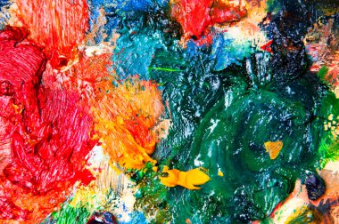 Çok renkli closeup arka plan yağ boyalar