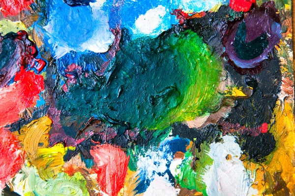 Olejové barvy vícebarevné closeup abstraktní pozadí — Stock fotografie