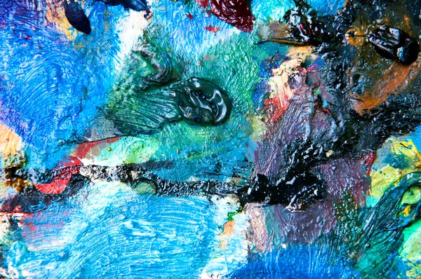 Масляные краски многоцветный крупный план абстрактный фон — стоковое фото