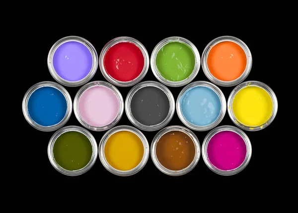 Малювати горщики в певних кольорах Ліцензійні Стокові Фото