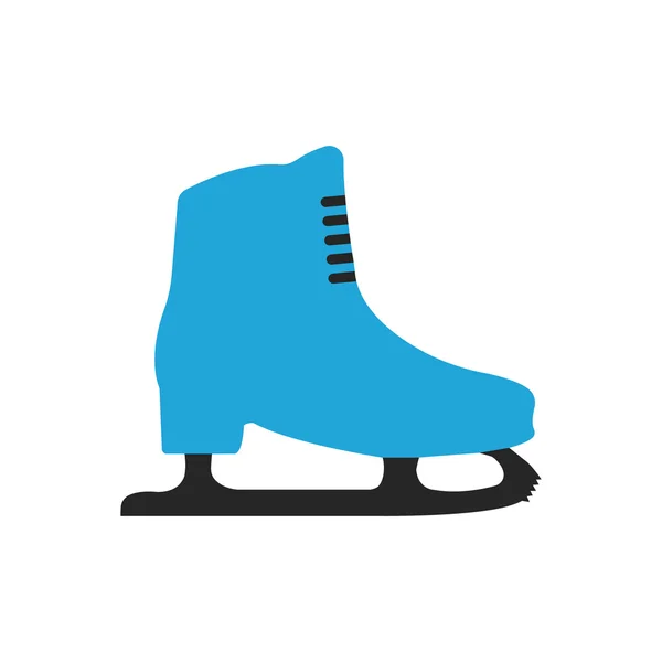 Wintersport uitrusting op witte achtergrond. Plat geïsoleerd Skates pictogram. Vectorillustratie — Stockvector