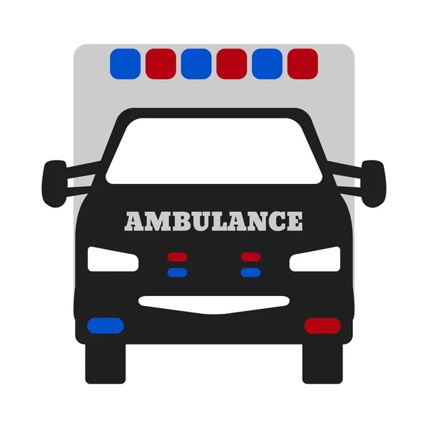 Ambulance car. Elements of the ambulance equipment icons. Vector Illustration — Stock Vector