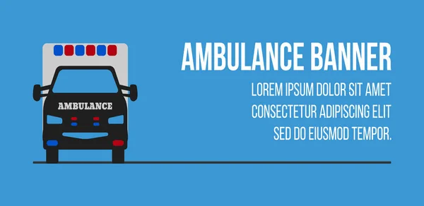 Ambulans logo ve afiş. 911 acil servis elemanları. Vektör çizim — Stok Vektör