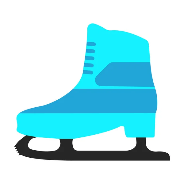 Equipamento de esportes de inverno em fundo branco. Ícone de patins isolados planos. Ilustração vetorial — Vetor de Stock