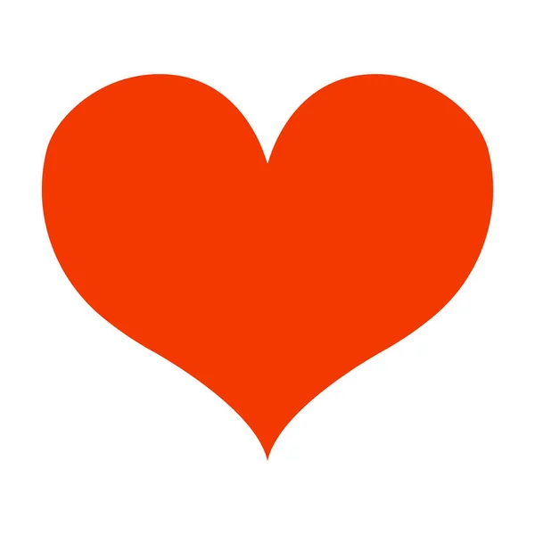 Símbolo del corazón e ícono. Ilustración vectorial plana aislada — Vector de stock