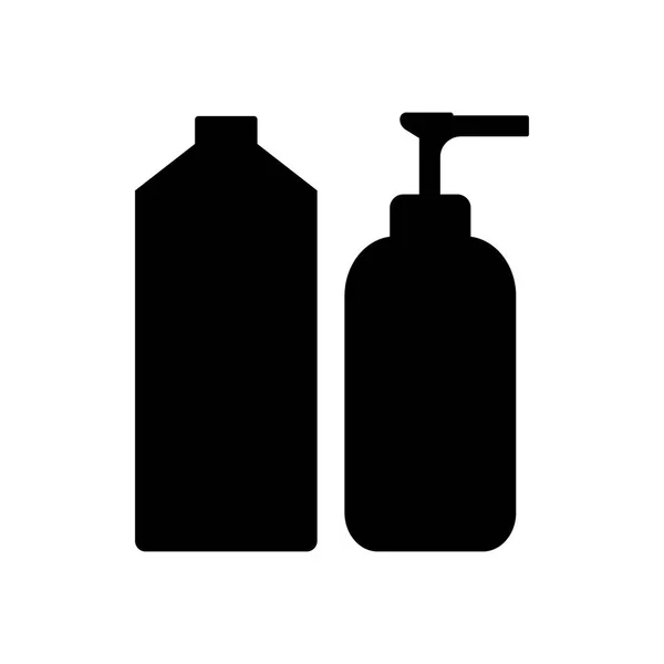 Şampuan ve sabun düz simgesi beyaz arka plan üzerinde. Vektör çizim. — Stok Vektör