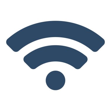 WiFi simgesi. Beyaz arka plan üzerinde düz vektör çizim
