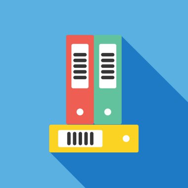 Klasör simgesi. İş kavramı. Düz vektör çizim.