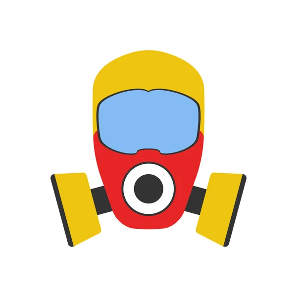 Icono de máscara de gas. Iconos de equipos de bomberos . — Vector de stock