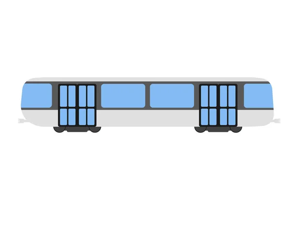 Μετρό επίπεδη εικόνα και το λογότυπο. Καρτούν εικονογράφηση φορέα — Διανυσματικό Αρχείο