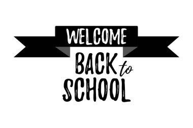 Okul tipografik - Back to School Vintage tarzı hoş geldiniz.