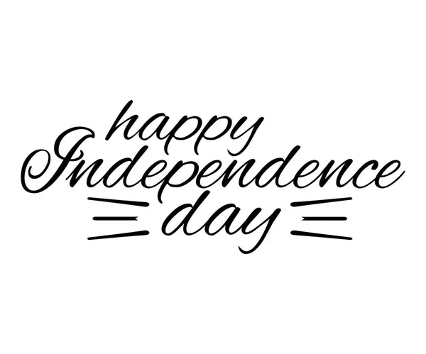 Feliz tarjeta de felicitación del Día de la Independencia. Ilustración vectorial . — Vector de stock