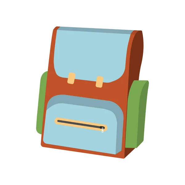 Icône Cartoon Schoolbag. Fournitures scolaires . — Image vectorielle