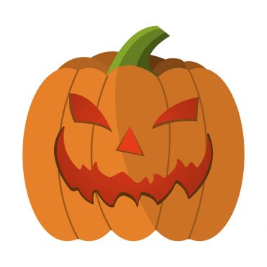 Kabak çizgi film simgesi yeşil zemin üzerine.