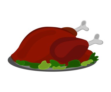 Türkiye'nin simgesi. Karikatür tarzı. Şükran günü için vektör çizim