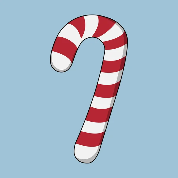 Ícone Lollipop XMas. Estilo dos desenhos animados. Ilustração vetorial para o dia de Natal . — Vetor de Stock