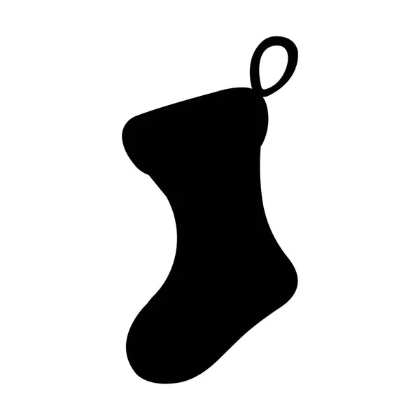 Ikona Xmas ponožka. Jednoduchý styl. Vektorové ilustrace na Štědrý den — Stockový vektor