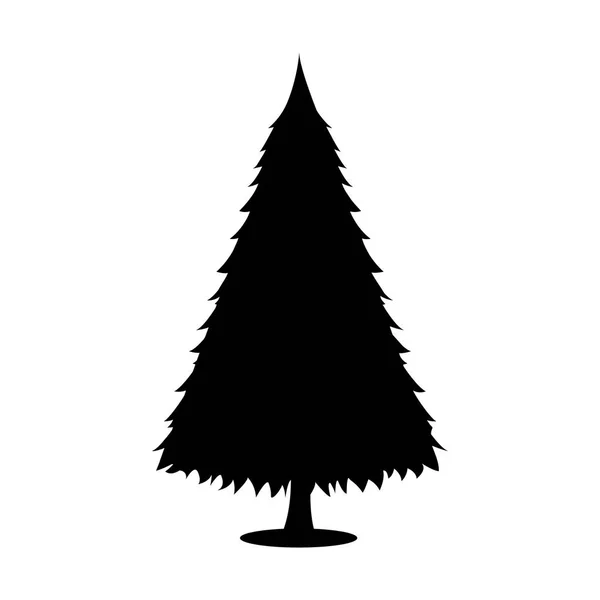 Ikonę Xmas drzewa. Prosty styl. Ilustracja wektorowa na Boże Narodzenie — Wektor stockowy