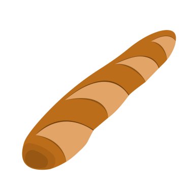 Baget simgesi. Beyaz arka plan Barbekü ve piknik etiketinde. Karikatür tarzı. Vektör çizim